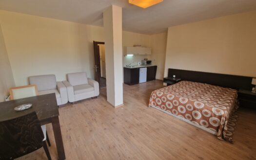 Spacious South-Facing Studio with Mountain View in Residential building close to Ski lift in Bansko